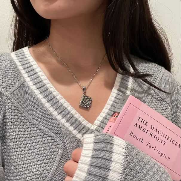 Openable Book Chain Pendant Necklace