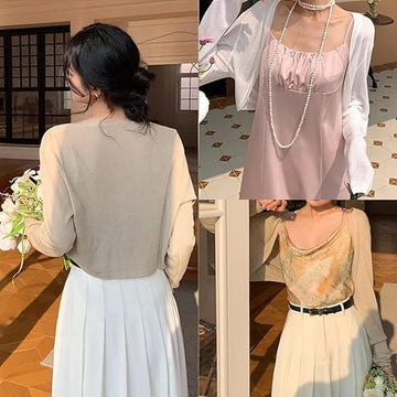 women's sunscreen ice silk knitted top