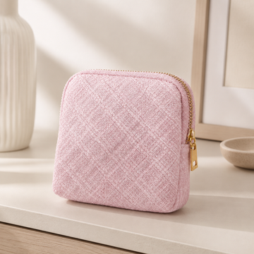Velvet pastel jewelry pouch
