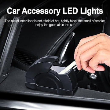 Windproof Car Ashtray With Blue LED Light