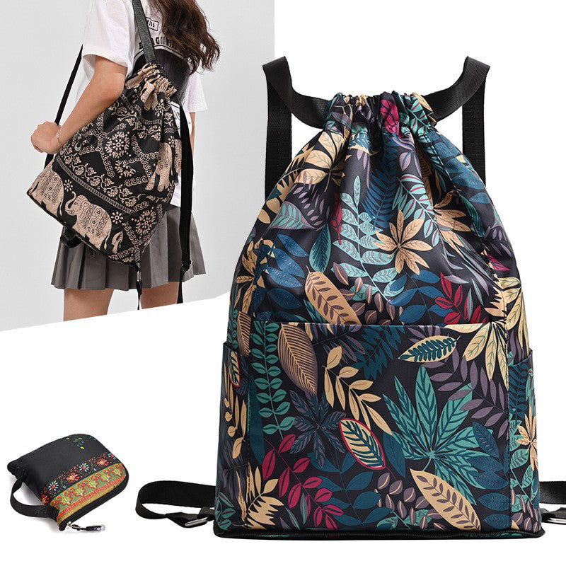 Foldable Drawstring Backpack