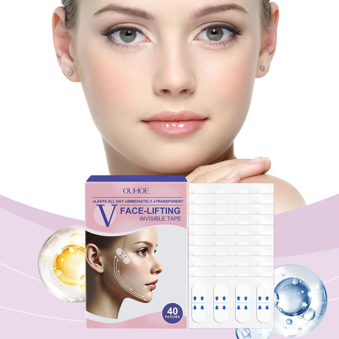 Reusable V-Face Lifting Invisible Tape
